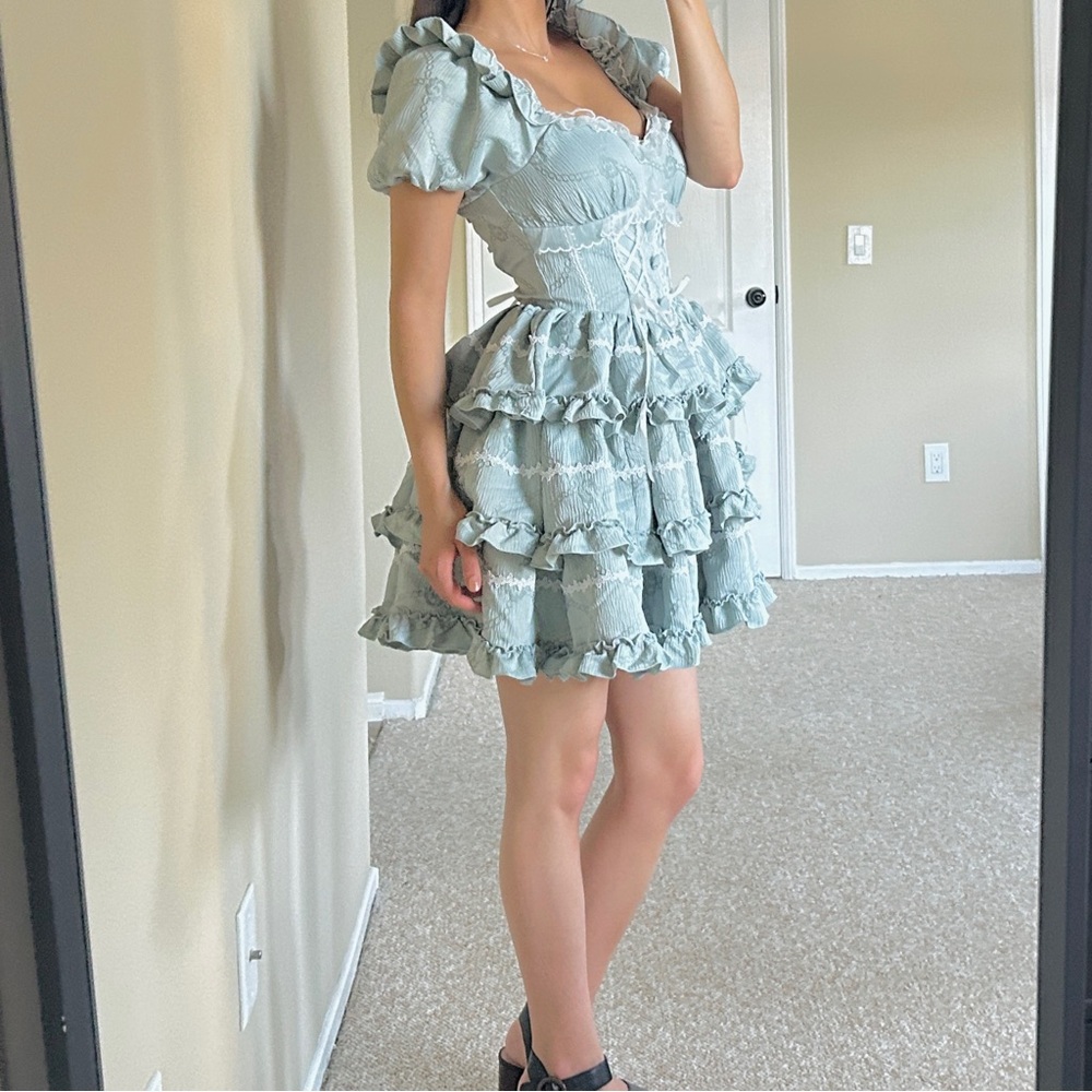 🛑LAST CHANCE🛑 NWT Ocelot Mint Sweet Lolita OP Princess Dress - Picture 7 of 12